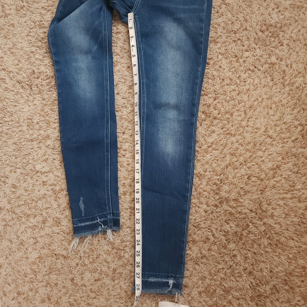 Flying Monkey Womens 27 Mid-Rise Skinny Ankle Blue Jeans - Picture 7 of 10